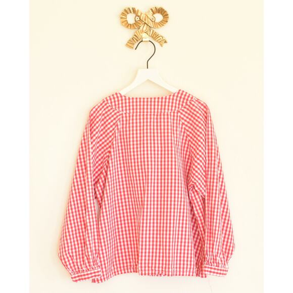 Classic Prep Childrenswear Becca Neck Tie Check Blouse / 6 - Picture 2 of 2